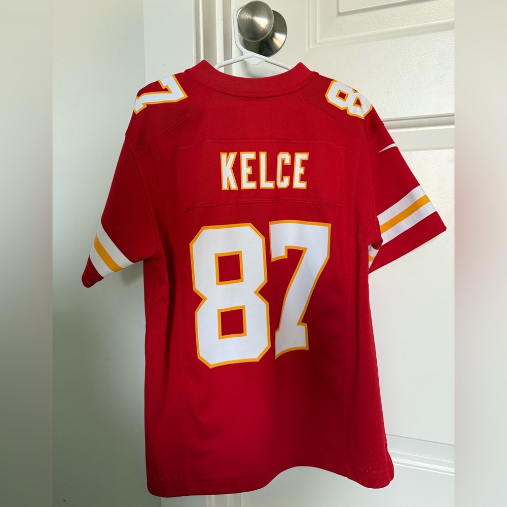 Youth Kansas City Chiefs Travis Kelce Nike Red Game Jersey